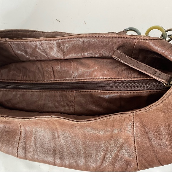 Adrienne Vittadini shoulder purse brown soft leather - Picture 2 of 11